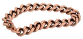 Apex Copper Bracelet closeup highlights burnished copper and 1/2-inch links.