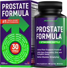 APEXFORMULAS Prostate supplements bottle front view supports daily urinary comfort.