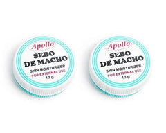 Apollo-PHILUSA Sebo de Macho two-pack, 10g front view, compact hydration for daily use