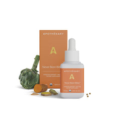 Apothekary Never Been Bitter bottle with alcohol-free digestive support for everyday use