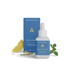 Apothekary Take The Edge Off bottle with dropper ready for easy stress relief.