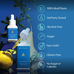 Label of Apothékary Take The Edge Off with vegan and clean-label credentials.
