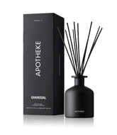 APOTHEKE Charcoal diffuser bottle delivering long-lasting fragrance for home spaces.
