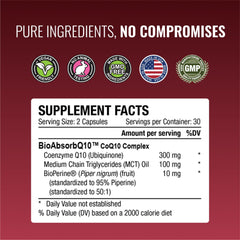 Approved Science CoQ10 MD label detailing potency and vegan formulation.