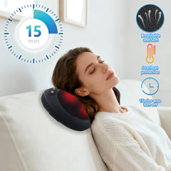 APXPF Shiatsu Massager heat function adds soothing warmth for targeted comfort.