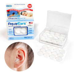 Aqua Ears waterproof seal in shower or bath demonstrating water resistance.