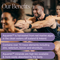 Aquamin Mg blend close-up with mineral-rich content.