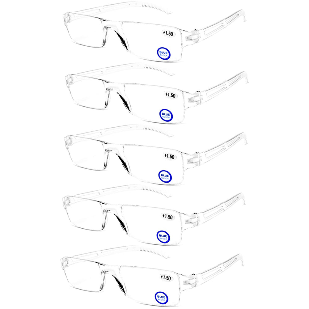 AQWANO rimless blue light glasses for comfortable screen time and clear vision.