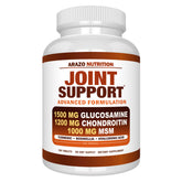 Arazo Nutrition glucosamine chondroitin turmeric msm bottle supports joint comfort.