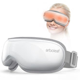 Arboleaf eye massager showing heat level options for eye comfort