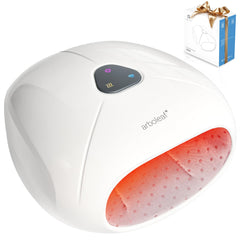 Arboleaf Hand Massager enwraps hands with heat and compression for soothing circulation at home.
