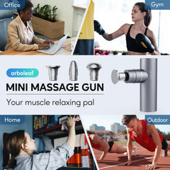 arboleaf massage gun aluminum heads targeting shoulders neck and legs