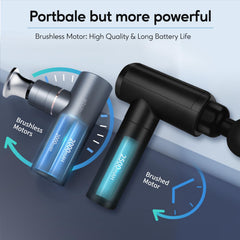 arboleaf massage gun dual 2000mAh batteries for extended use on the go