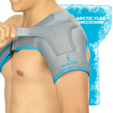Arctic Flex Shoulder Ice Pack Brace front view showing stabilizing shoulder support