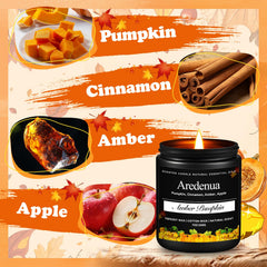 Aredenua Amber Pumpkin Candle wax pour demonstrates a clean, even burn and steady fragrance