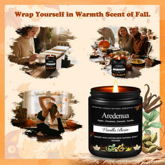 Aredenua cozy-glow vanilla candle decor elevates tabletops with warm fragrance.