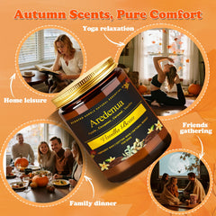 Aredenua Cozy Home Ambience candle creates a welcoming atmosphere in any room.