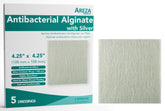 Areza Medical packaging for silver calcium alginate dressing showing sterile, ready-to-use wound care