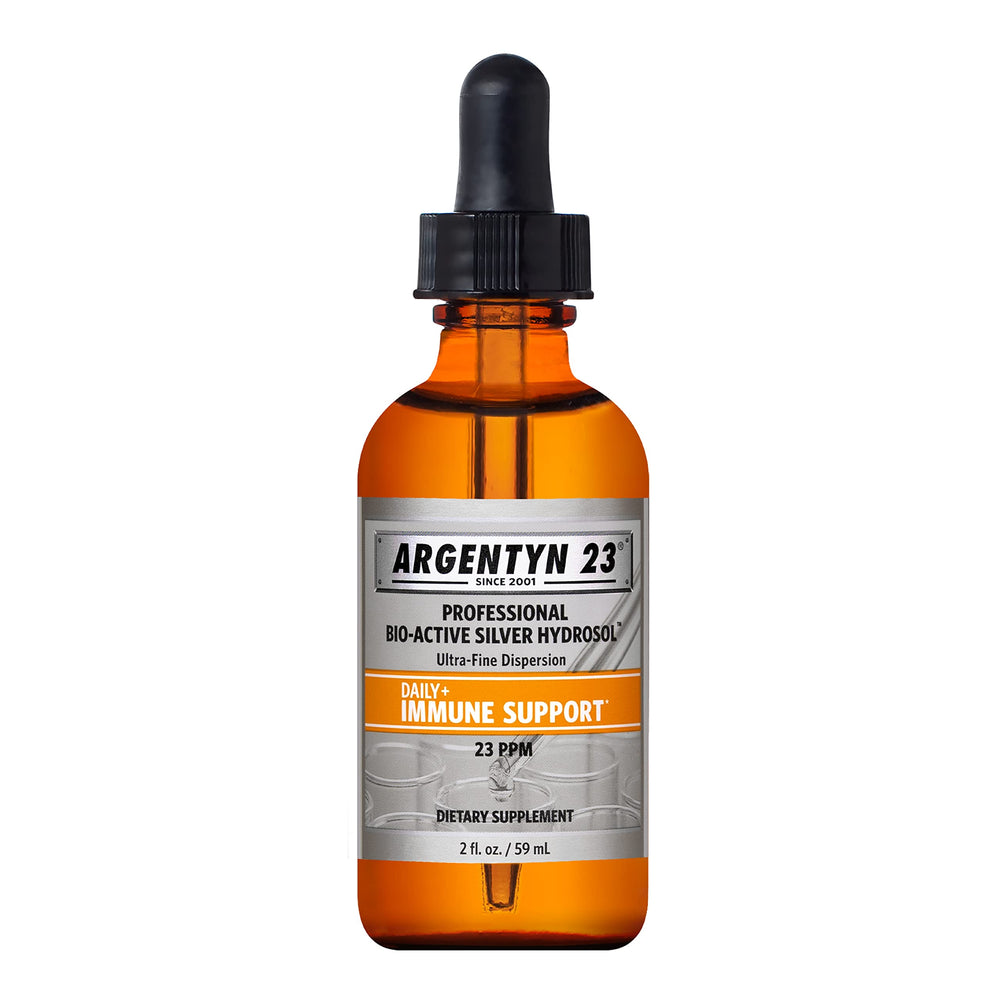Argentyn 23 bottle pour demonstrates convenient daily dosing for wellness