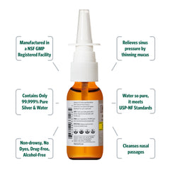 Argentyn 23 nasal spray application demonstrates easy spray for comfort