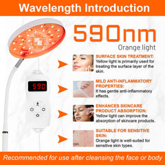 Arikashin red light lamp wavelengths 590nm 660nm 940nm for versatile spectrum.