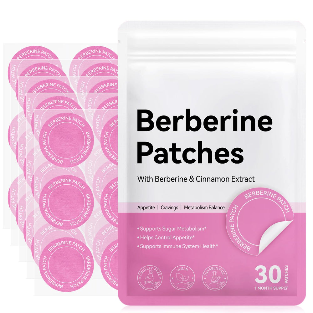 Arkture Berberine Patches pack shot highlighting skin-friendly botanicals for daily use