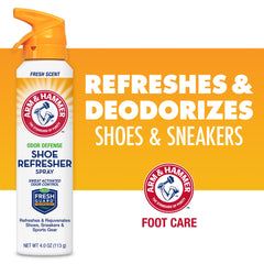 Arm & Hammer Shoe Refresher Spray on sports gear keeps gear smelling fresh.