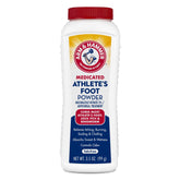 Arm & Hammer Polvo para pies en envase, mantiene los pies frescos y secos.