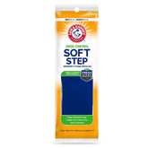 Arm & Hammer Soft Step memory foam insoles closeup highlighting plush cushioning and odor control.