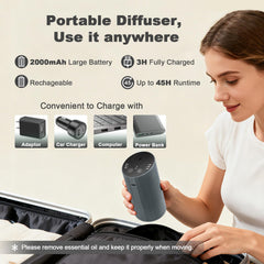 Aroma Diary waterless diffuser touch panel for easy scent control.