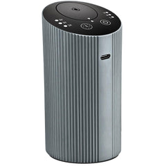 Aroma Diary waterless diffuser in silver grey, top view, long-lasting aroma
