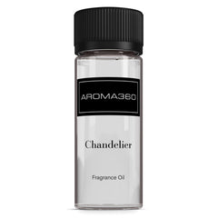 Aroma360 Chandelier fragrance oil bottle shows bergamot, adding luxury to any room.