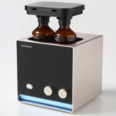 Aromadd dual-nozzle diffuser demonstrates two scent options for flexible ambiance.