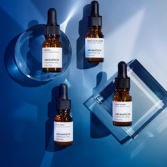 AromaTech Bestsellers Set diffuser bottles show four distinct aromas.