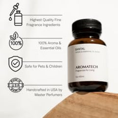 AromaTech Santal Escape label-detail highlights premium packaging
