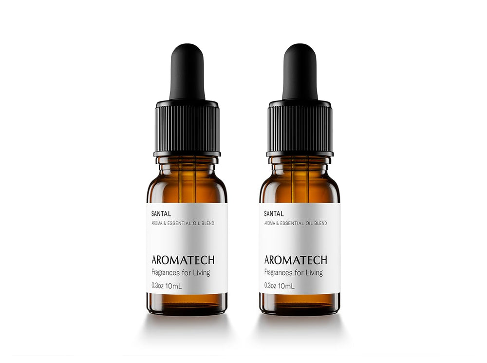 AromaTech Santal fragrance bottle for diffusers, creating a warm, inviting ambiance.