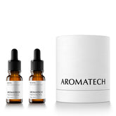 AromaTech Santal and The Hotel bottle close-up with warm, sophisticated notes.