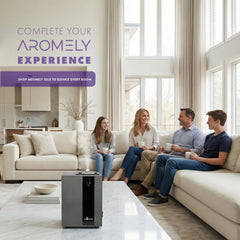 AROMELY smart diffuser side panel details robust build for continuous operation in office settings