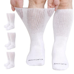 Artfasion extra wide diabetic socks pack of 3, comfortable fit for swollen feet.