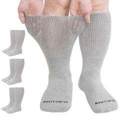 Artfasion extra wide diabetic socks for easy wear on swollen feet