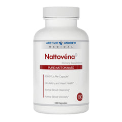 Arthur Andrew Medical Nattovena bottle front displaying high potency nattokinase for daily wellness