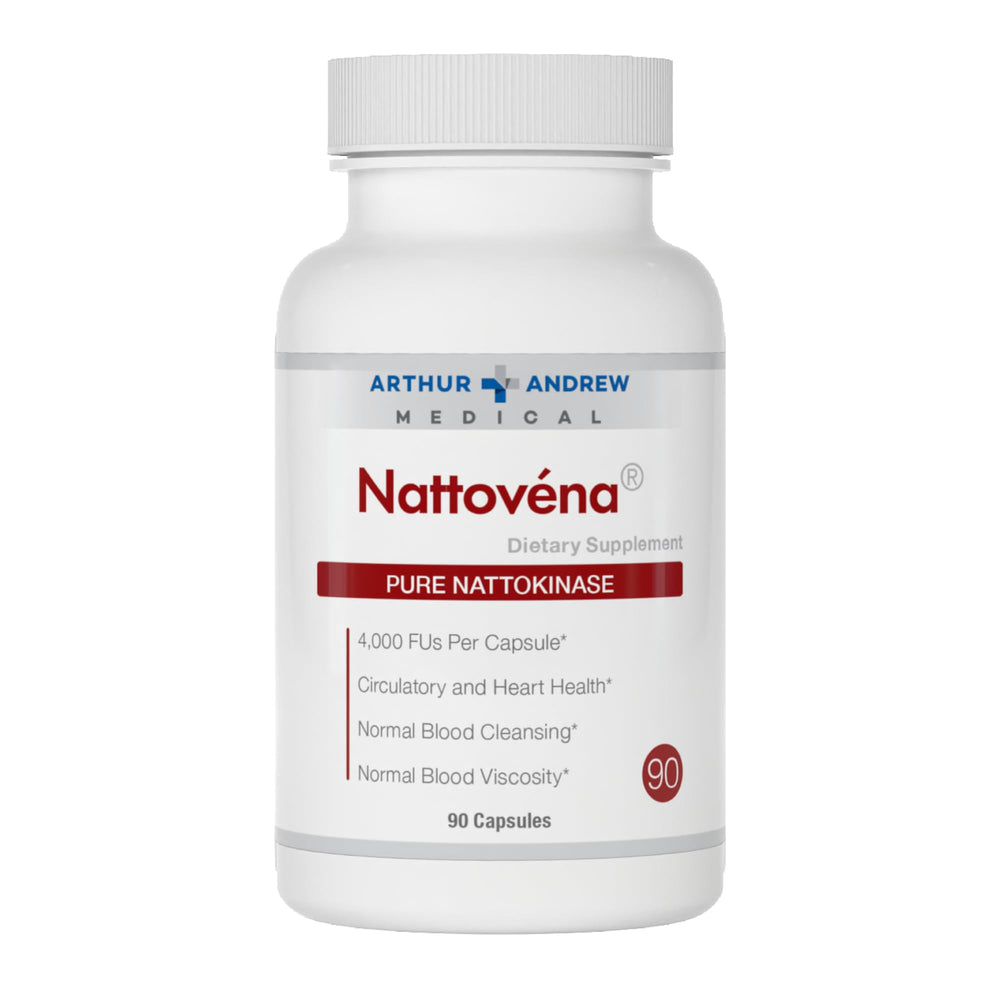 Arthur Andrew Medical Nattovena capsule close-up highlighting high-potency nattokinase