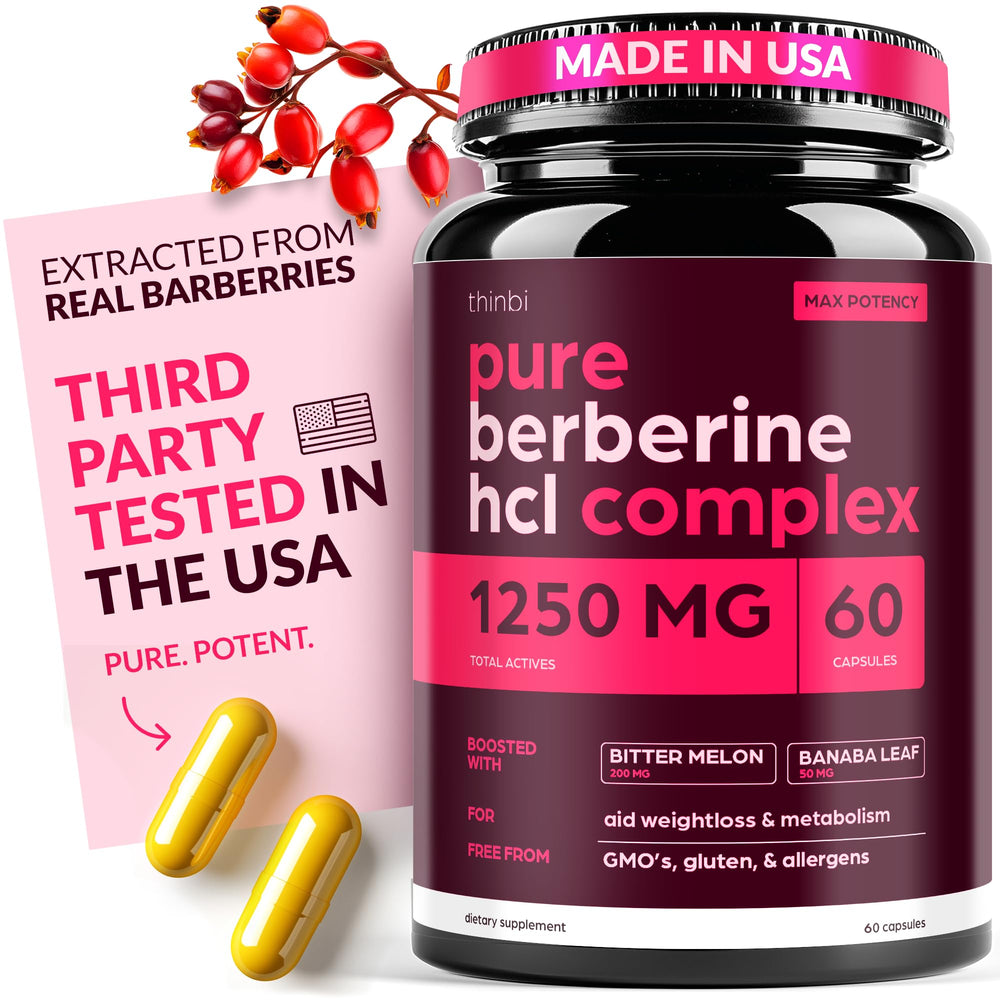 Artnaturals Berberine supplement bottle demonstrates easy daily use for metabolic support.