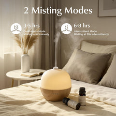 ARVIDSSON ultrasonic silent operation diffuser ideal for sleep and work.