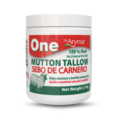 Arymar Mutton Tallow Balm jar close-up showing rich texture for soothing skin.