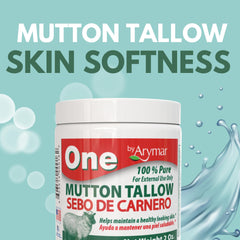 Arymar Mutton Tallow Balm packaging emphasizing purity and quality.
