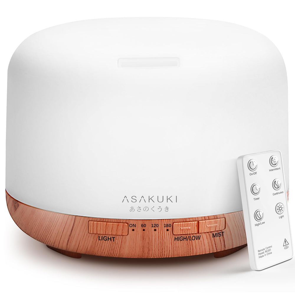 ASAKUKI essential oil diffuser 500ml front view for large room aroma.
