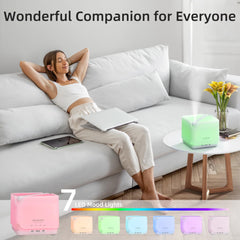 ASAKUKI diffuser displaying multicolor LED lights for ambience