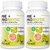 Ascuoli Probiotics 300B CFU bottle supports digestive balance and daily comfort.