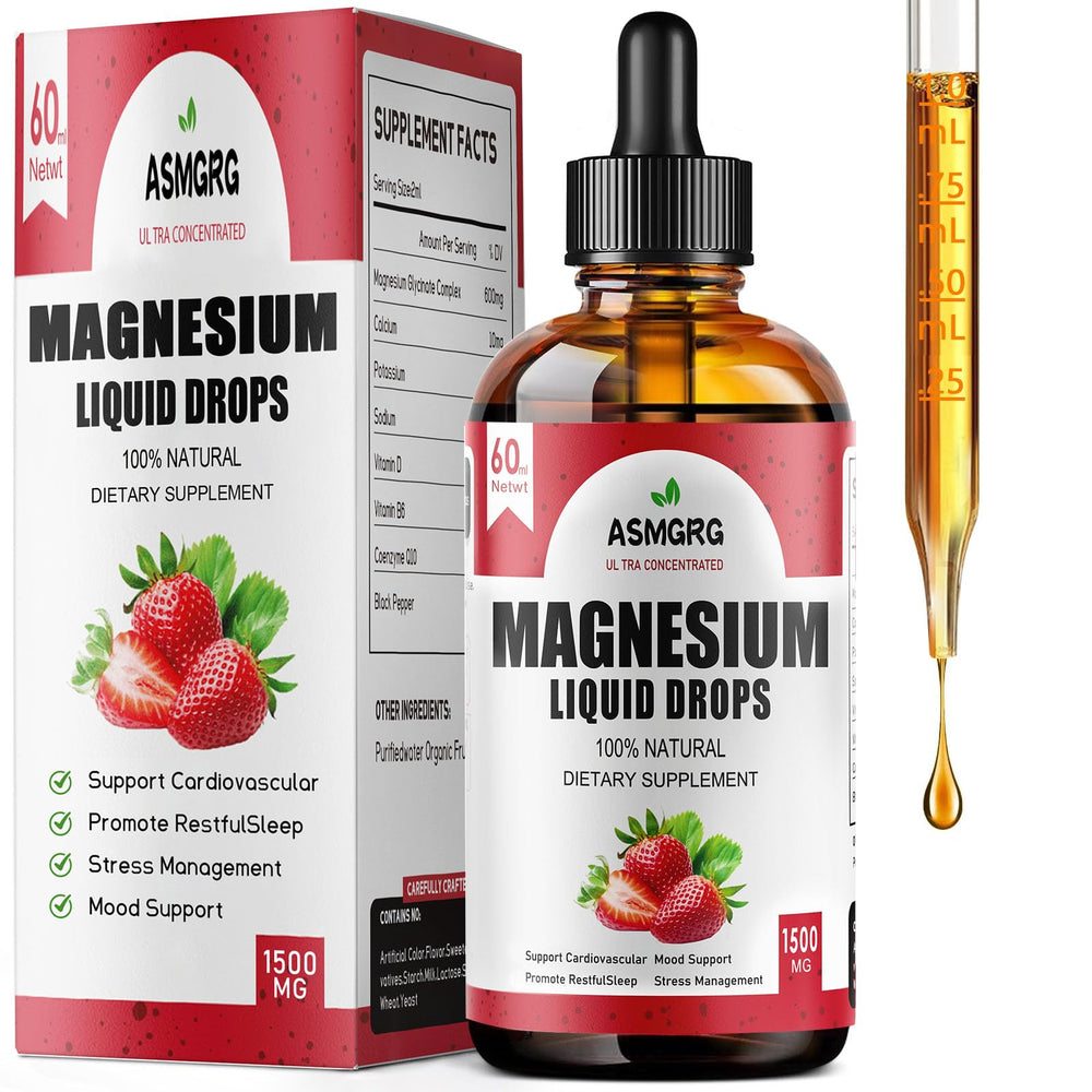 ASMGRG magnesium liquid drops bottle for daily balance